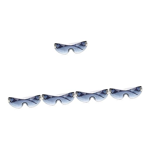 Lunettes de soleil de soleil sans monture élégantes et pack de 5 pièces SOIMISS UV