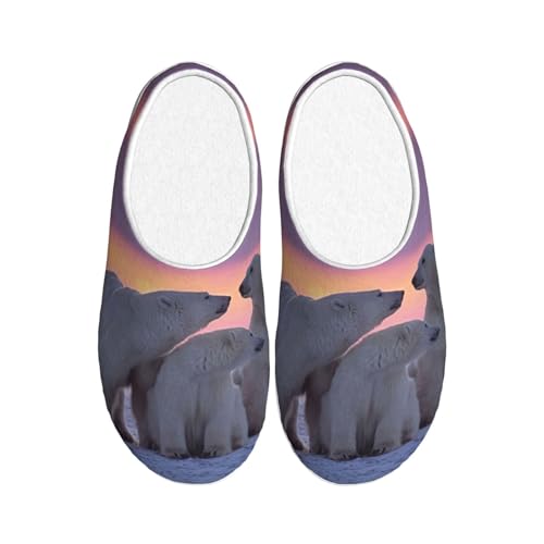 Chaussons ours polaire noir en peluche 39 EU pour homme et femme