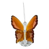 Briefbeschwerer aus K9, für Kristall, Schmetterling, für Zuhause, Büro, Wohnzimmer, Schlafzimmer, Tischplatte (Bernstein)