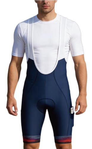 Image of Ceroti Custom Apparel Service Men's Pro Long Inseam Cycling Bibs, Side Cargo Pockets Bibs Optional,Bike Shorts UPF50+