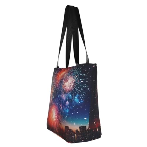 Explosion Firework 3D Print Comfortable Shoulder Bag Summer HandbagTravel Beach Work Daily Use Versatile Carry4