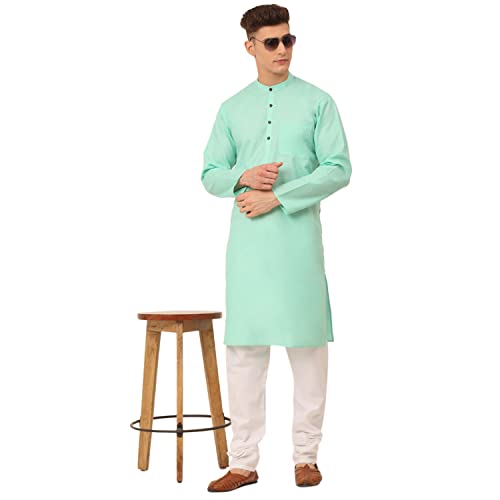 Image of Jompers Men's Cotton Ethnic Solid Kurta.