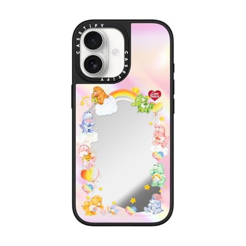 CASETiFY �~���[ iPhone 17 �P�[�X [����(�X�}�z�J�o�[) / MagSafe�Ή�/�w��h�~/Care Bears Co-Lab] - �V���o�[ (�u���b�N�o���p�[) - Care Bears Family Photo Case