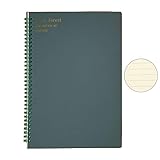  GLASSNOBLE Note, 80 Hojas en Espiral, Cuaderno de Escritura, Diario, Encuadernado clásico, Regalo para escritores y viajeros, Color a Elegir