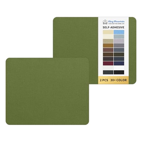 KING MOUNTAIN Canvas Repair Patch 9 x11 Inch 2 Pcs Self-Adhesive Waterproof Fabric Patch for Sofas, Tents, Furniture,Tote Bags, Car Seats (Grass Green)