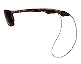 Fly Ties - Fly Fishing Line Sunglass Retainer/Strap - Light Weight, Waterproof, Multiply Color and Size Options (Large, Black)