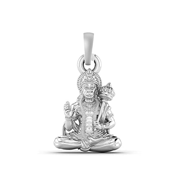 Pendentif Dieu Hanuman en argent anti-noircissement pour homme et garçon