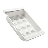 Pratique et peu encombrant : les 12 grilles offrent un grand espace de stockage pour les œufs, ce qui facilite le rangement de votre réfrigérateur, un choix pratique pour toute cuisine.
