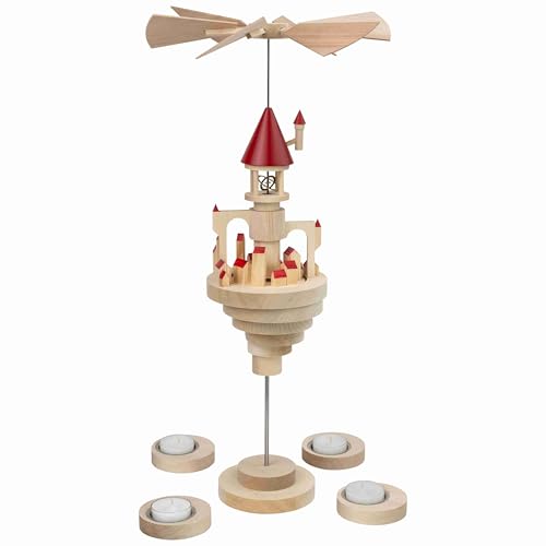 Seiffener Volkskunst Pyramide Luftschloss Luna rote Dächer von...