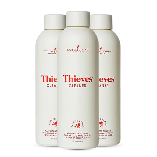 Image of Young Living Thieves Household Cleaner Ultra Concentrated 14.4 fl oz - All Purpose Cleaner for Kitchen, Bathroom & Surfaces - Multipurpose Essential Oil Cleaner - 3 Pack