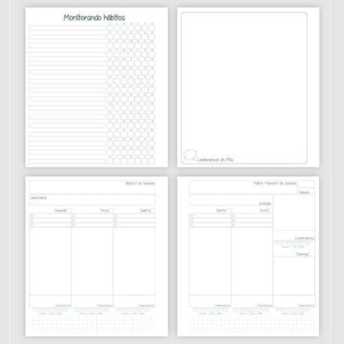 Planner Mensal Permanente Agenda Fases Da Lua