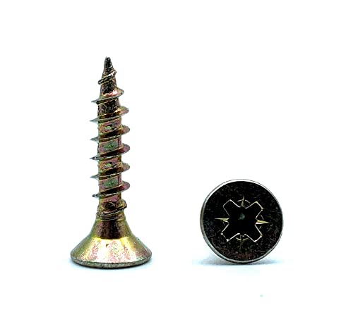 DOJA Barcelona | Vis à Bois Tête Fraisée 4x40 mm | 100 Cruciformes + Embout PZ2 | Vis d'Assemblage pour Aggloméré | Autotaraudeuses et Autoperceuses