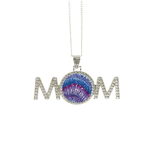 Collier pendentif cellule scientifique M, bijou d'anniversaire raffiné