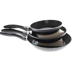 Sartenes Chef Style IBILI - Set de 3 sartenes chef style, 18 + 22 + 26 cms, Aluminio, Antiadherente, Apto para induccion