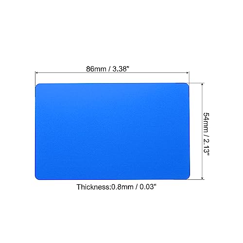 Tarjeta de metal para negocios PATIKIL de 0.8mm azul, pack de 10 placas de aluminio anodizado 2
