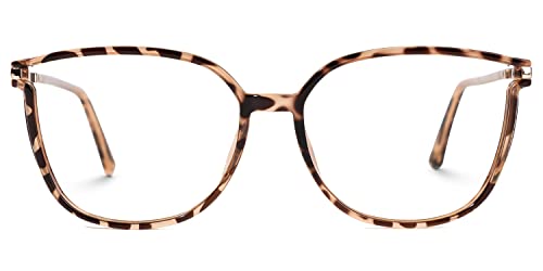 Image of VOOGLAM Stylish Square Blue Light Blocking Glasses for Women Anti Eyestrain Dry Eyes Eyewear Kinfe TR90