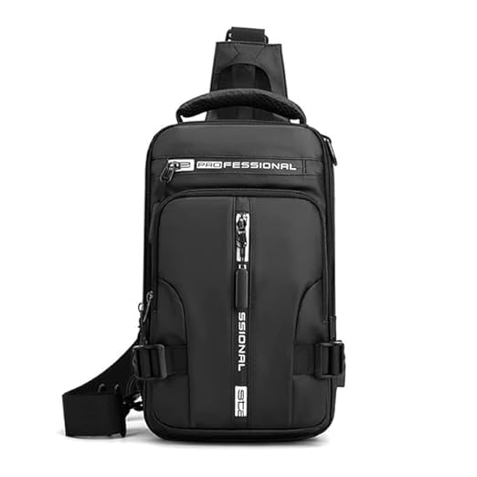 QUILBOOL Mens Crossbody Sling Bag with USB Port Waterproof Chest Shoulder Backpack Travel Hiking Biking Gym Outdoor Office Casual One Side Strap Bag for Daily Commute (1PCS, Multicolor)