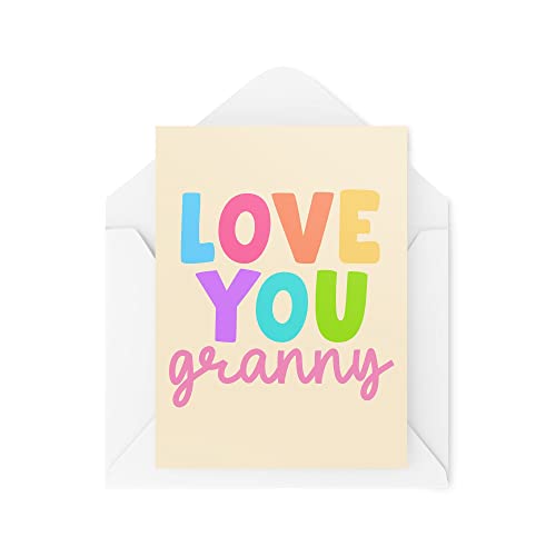 Cartes de vœux fantaisie amusantes | Love You Granny | Anniversaire Fête des Mères Grandma Nana Thinking Of You Banter Funny Blague | CBH1288