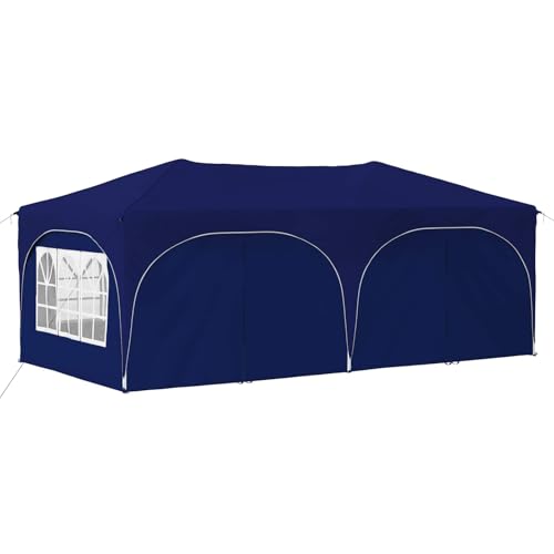 Tente de fete pop-up anti-pluie bleue 245 cm pour eviter les fetes gachees