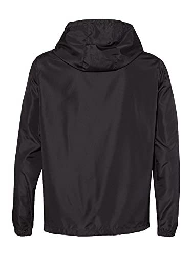 Independent Trading Co. - Lightweight Quarter-Zip Windbreaker Pullover Jacket - EXP54LWP - XL - Black3
