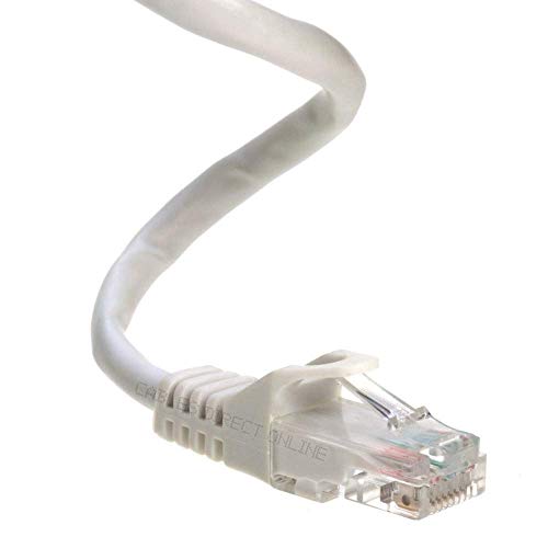 Cables Direct Online Snagless Cat5E Ethernet Network Patch Cable White 50 Feet #TOP5