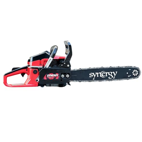 Synergy Motosierra Gasolina 65cc 3,9CV – Espada 50cm – Motor 2 Tiempos de Alto Rendimiento – Sistema Easy Start, Antivibración Silent Blocks y Lubricación Automática