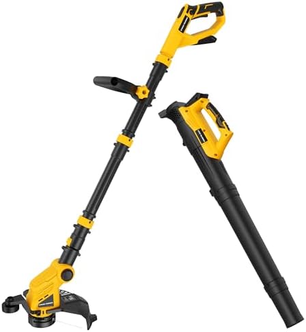 Leaf Blower String Trimmer Combo That Will Change Your Yard Game 5 Cordless Weed Eater and Leaf Blower Combo Compatible with Dewalt 20V Max Battery(Battery Not Included), 12 Inch Weed Trimmer/String Trimmer with Auto-Feed, Lightweight 20V Leaf Blower Cordless