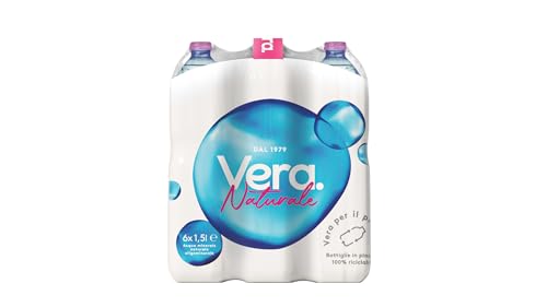ACQUA VERA - Acqua Naturale 1,5L Oligominerale x 6 Bottiglie, Cassa d'Acqua che Favorisce la Diuresi...