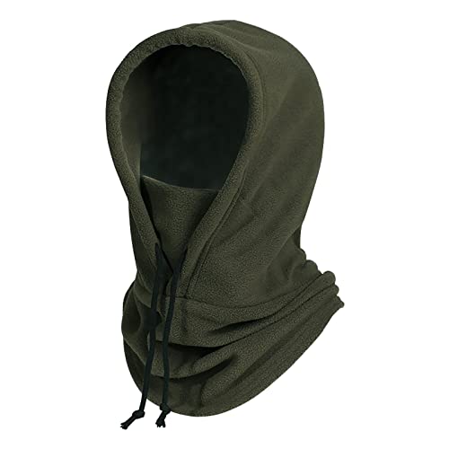 Gorra para nieve para hombres y mujeres al aire libre con forro polar en invierno deportes de esquí resistente al viento y al frío grueso babero sombrero flapper para hombre, verde, Taille unique
