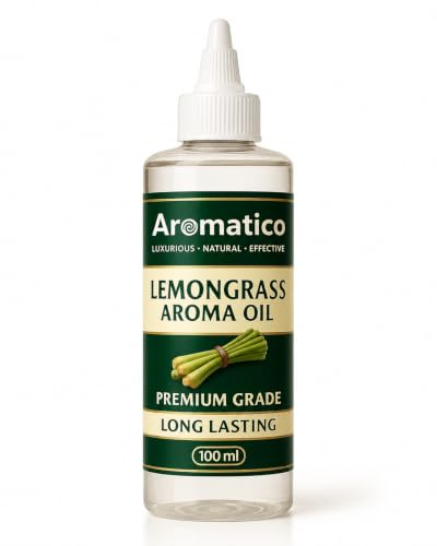 Image of AROMATICO Pure Lemongrass Diffuser Oil with Long-Lasting Fragrance for Homes, Offices & Showrooms | Ideal for Diffusers, Reed Diffusers, Air-Purifiers & Candles - 100 ml