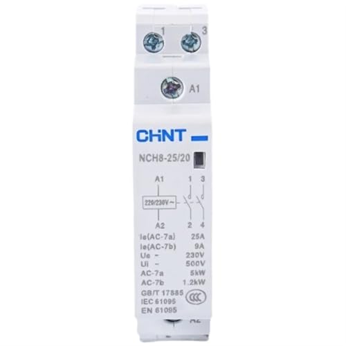 Contacteur CA Domestique NCH8 40 de type de rail 2P pour circuit chauffage - 6