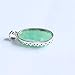 Green Chrysoprase Gemstone 925 Sterling Silver Handmade Crown Setting Pendant Gift Jewelry For Women