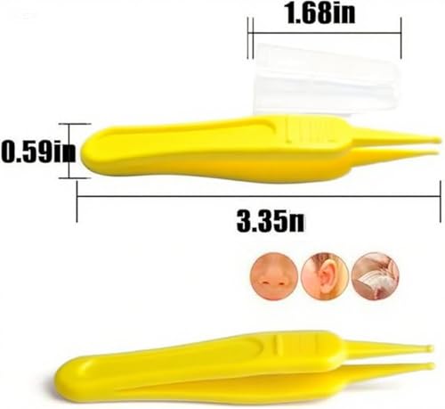Image of Kids Ear Wax Removal Tweezers, BPA - Free Plastic Infant Ear Cleaning Tool with Protective Case, Color - Coded Baby Ear Care Accessories（5 pcs)
