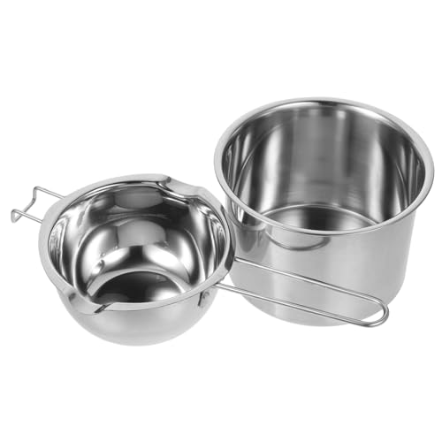 STOBOK Pentola a Doppio Fondo in Acciaio Inossidabile Per Sciogliere Cioccolato, Burro e Caramello, Adatta Per Sciogliere Candele e Cera Per Casa e Ristoranti