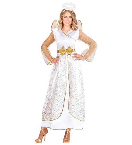 W WIDMANN MILANO Party Fashion - Disfarce de anjo, vestido, asas, aréola, Natal, céu, festa temática
