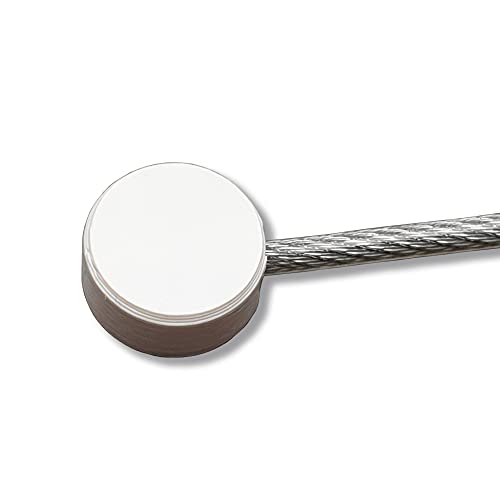 LeTOMA - 4 cubiertas blancas para el soporte de cuerda de fotos - 4 tapas blancas para el lado izquierdo y derecho de la cuerda de fotos Cover