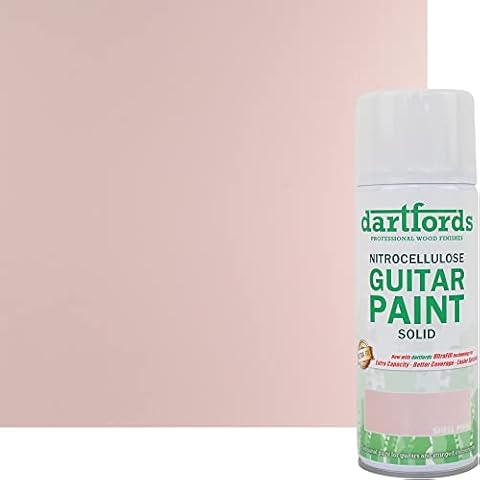 dartfords Shell Pink Nitrocellulose Guitar Paint 400ml Aerosol Cover