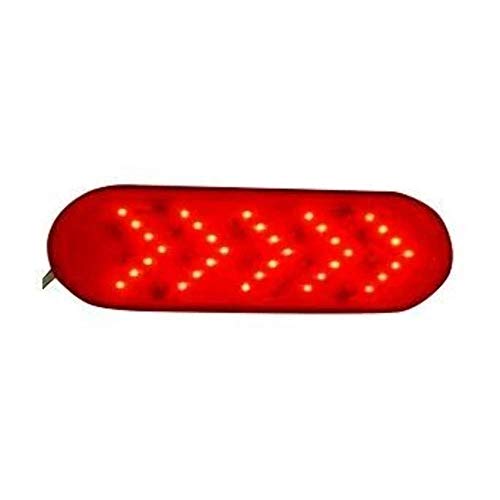 Luz Led Secuencial Ámbar Ovalada 6" para Cola y Giro miniatura 1