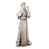 Avalon Gallery Garden Statue - Saint Francis Stone-Resin Indoor/Outdoor Catholic Sculpture, 24