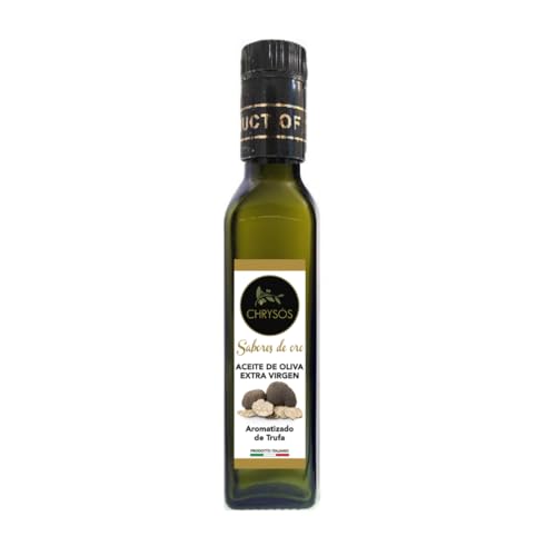 CHRYSÓS - Aceite de oliva virgen extra italiano | Sabor Trufa | Aceite de oliva extra virgen sabores premium | Botella 250ml