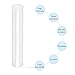 MECCANIXITY Clear Storage Tube Small Plastic Round Tubing with Caps Rigid Bottle Container 41.6x43x300mm/12 Inch Length for Item Stored