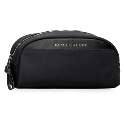 Pepe Jeans Morgan Toiletry Bag, One Size, Black/White, One Size, Toiletry Bag