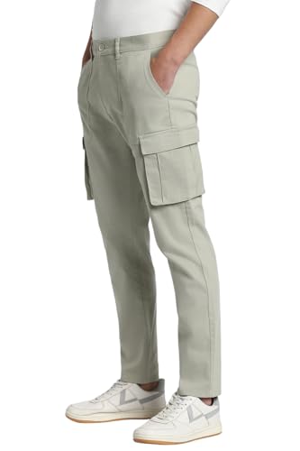Image of Dennis Lingo Mens Cotton Lycra Mid Rise Relaxed Fit Solid Trousers