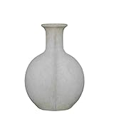 Céramique DRW Vase de Table en céramique Blanc Rustique 20 x 26 x 36 cm