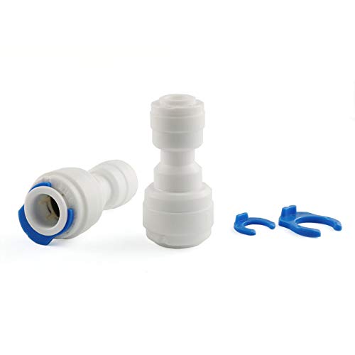 E-Outstanding Quick Straight Connector 5Pcs 1/4Inch To 3/8Inch Od Quick Straight Push Connector Water Tube Pipe Fitting Kit For Ro Water Systems Purifiers Filters #TOP2