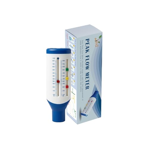 VED Peak Flow Meter for Adults Standard Range Expiratory Flow Meter for Lung Function Monitoring Portable Spirometry Breathing & Respiratory Training Device