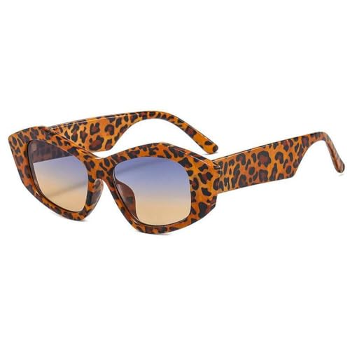 Lunettes de soleil œil de chat polygonales femme verres dégradés tendance mode solaire UV400