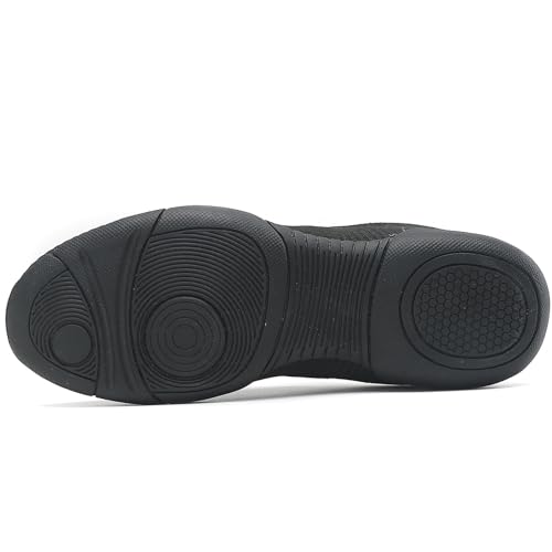 Girls Cheer Shoes Lightweight Non-Slip with Arch Support for Youth Cheerleading Stunts, Dance and Gymnastics Competitions Size Kids/Little Kid 12 to Women 11.5 (Black/White)4