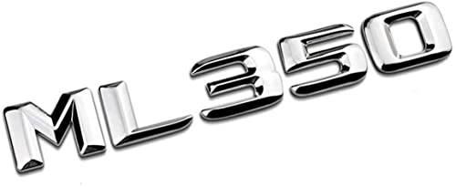 Image of Chrome Shiny Silver ML 350 Car Trunk Rear Letters Word Badge Emblem Letter Decal Sticker for ML Class ML350
