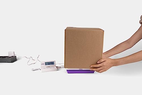 rollo shipping scale for packages - digital shipping postal scale 110 lb max - hold and tare functions - includes ac adapter and 2x aaa batteries